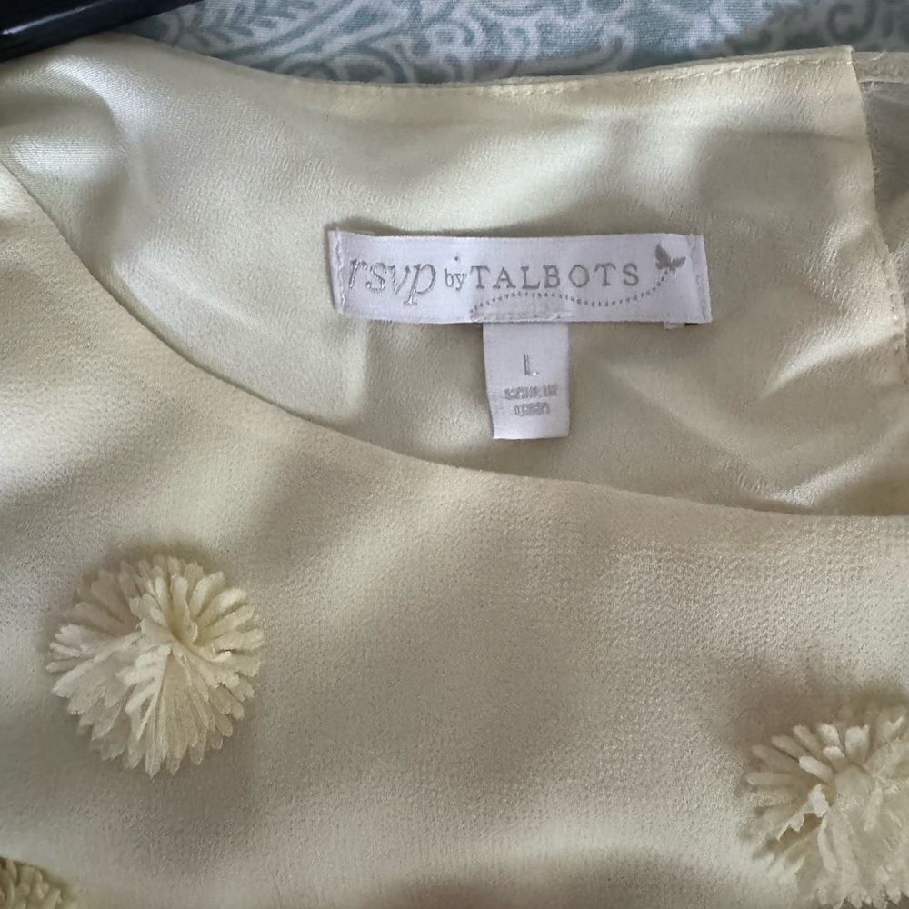 RSVP by TALBOTS Elegant Cream Sleeveless Top size L - Picture 4 of 8